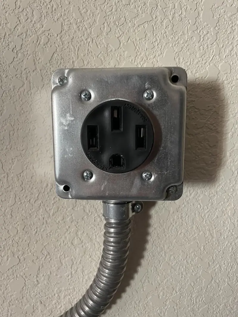 NEMA 14-50 outlet installed for Smart Home Electrical in Duncan